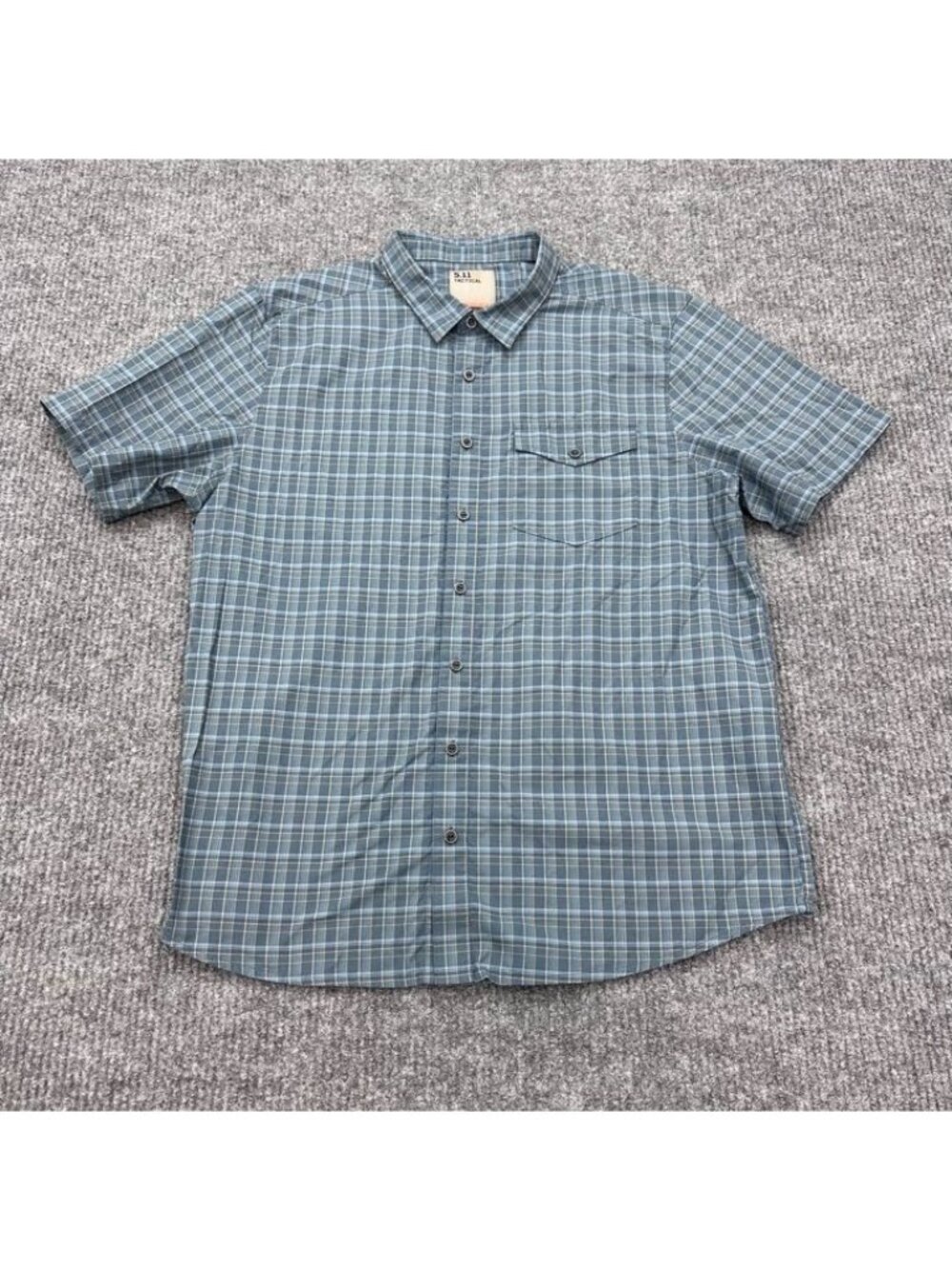 5.11 Tactical Aiden Plaid Short Sleeve Button Up Shirt 71206-579 Mens size Large